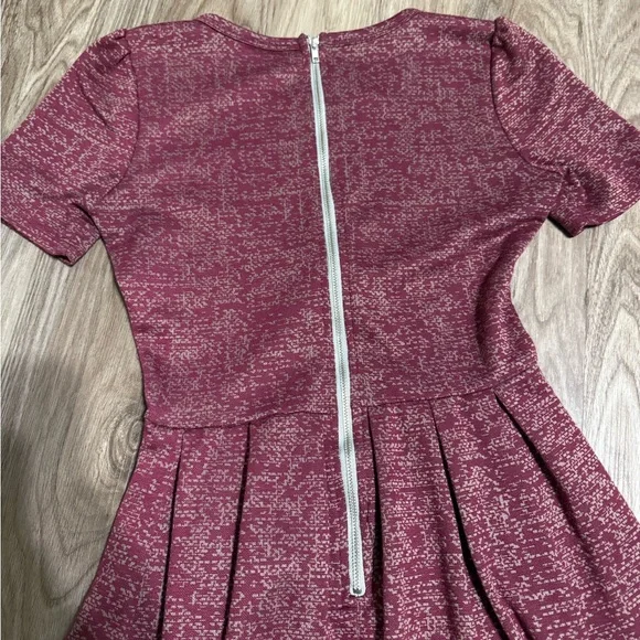 LuLaRoe Burgundy Patterned Dress - Picture 5 of 5